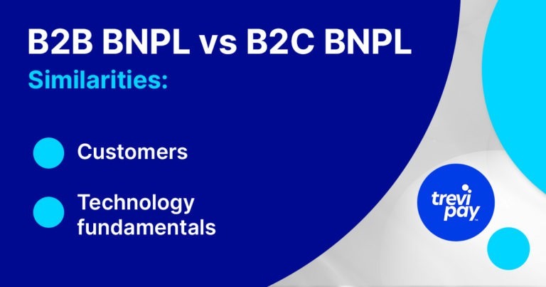 B2B BNPL と B2C BNPL の類似点の箇条書き: 顧客とテクノロジーの基礎