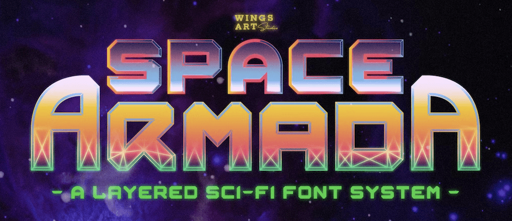 Space Armada 글꼴입니다.