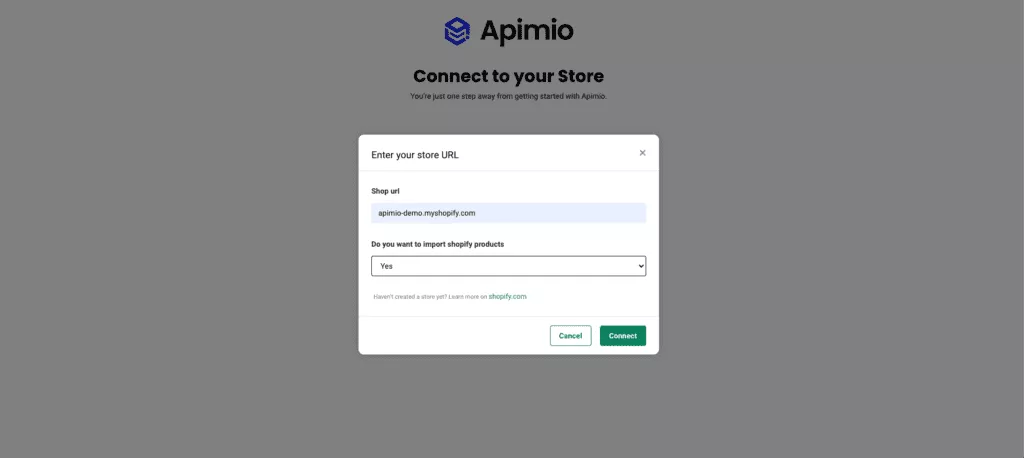 Conectar Shopify ao Apimio