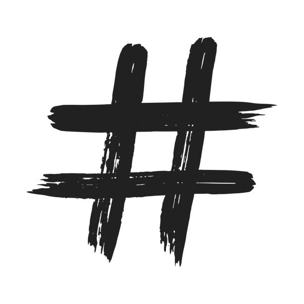 A big, black, bold hashtag.