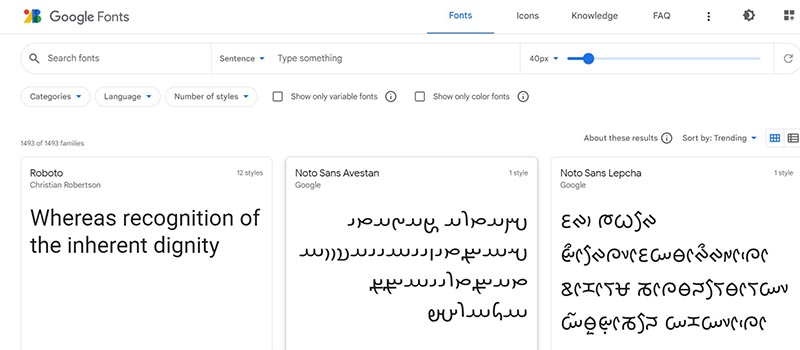 kostenloses Beispiel für kommerzielle Schriftarten