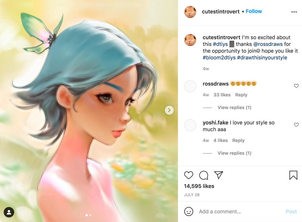 artista digitale di instagram