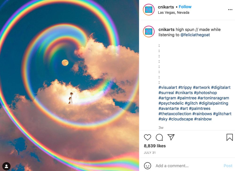 artista digitale di instagram