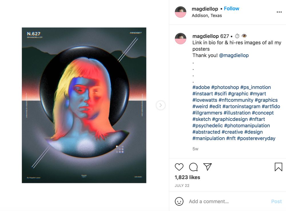 artiste numérique instagram