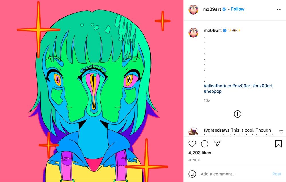 artiste numérique instagram