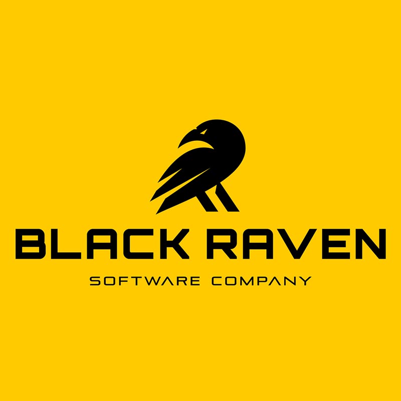 exemplo de design de logotipo de corvo