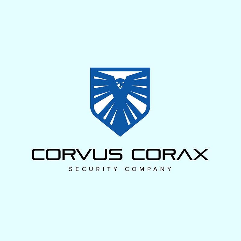 exemplo de design de logotipo de corvo