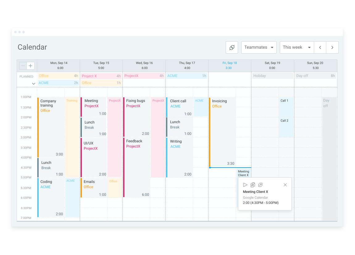 Funktionen Kalender