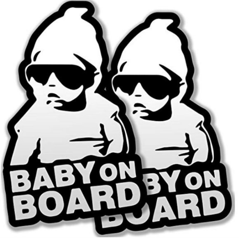 baby on board cool baby car decal design