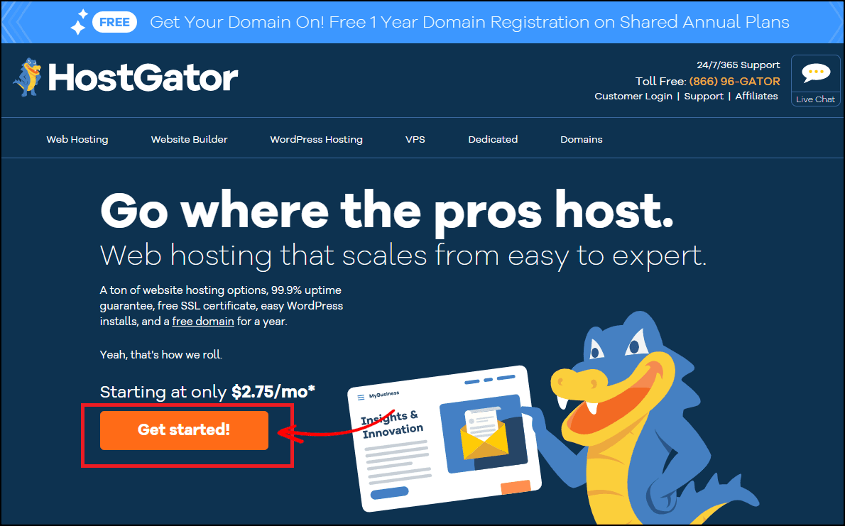 Hostgator Get Started