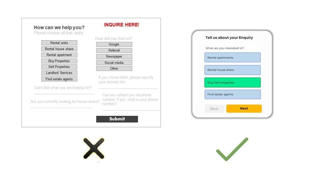 simplifying online form designs