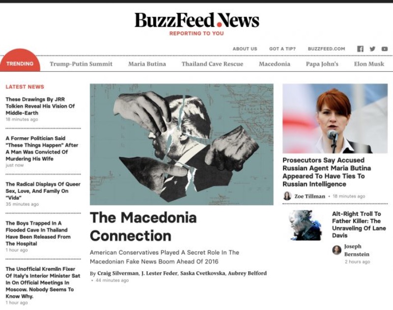 BuzzFeed 뉴스 홈페이지buzzfeed에 일어난 일