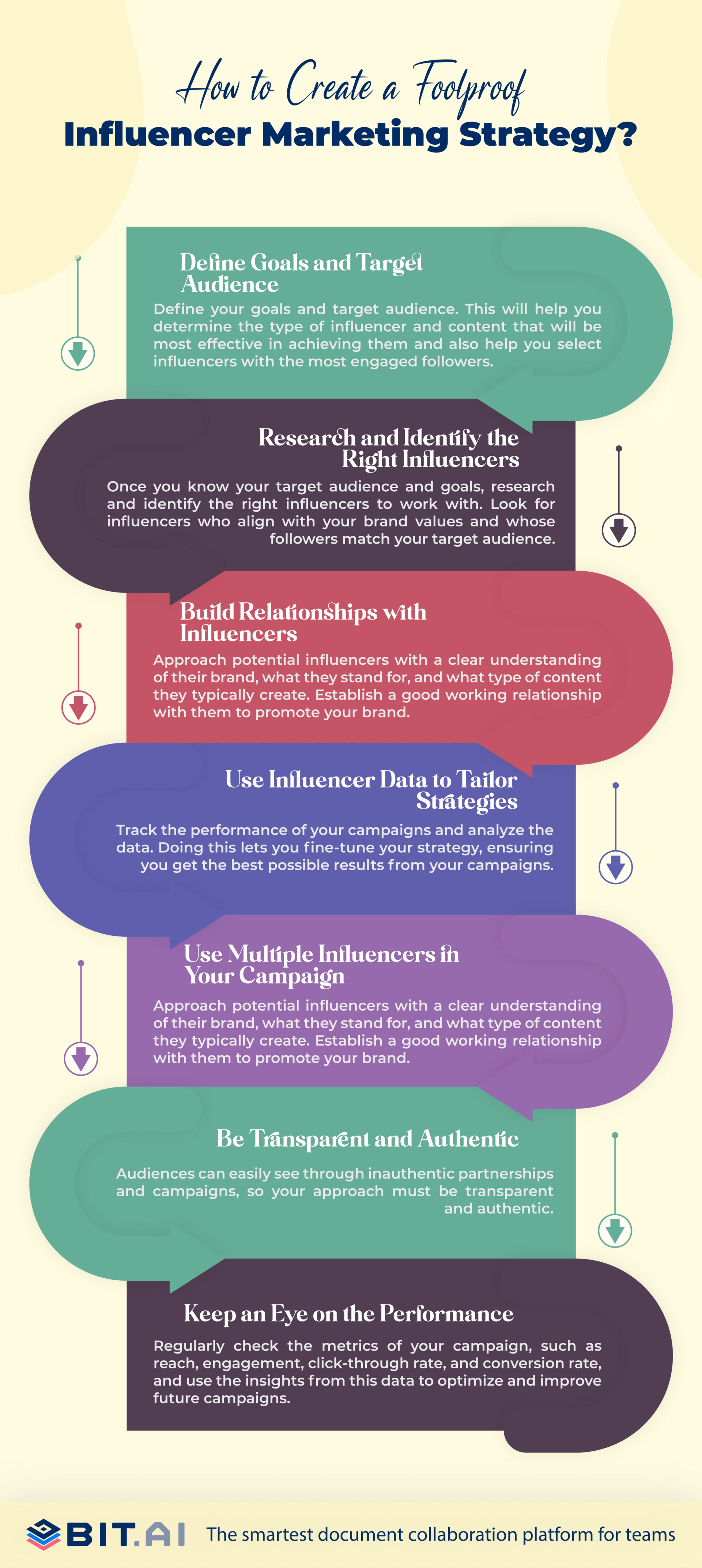 Infografica sulla strategia di marketing dell'influencer