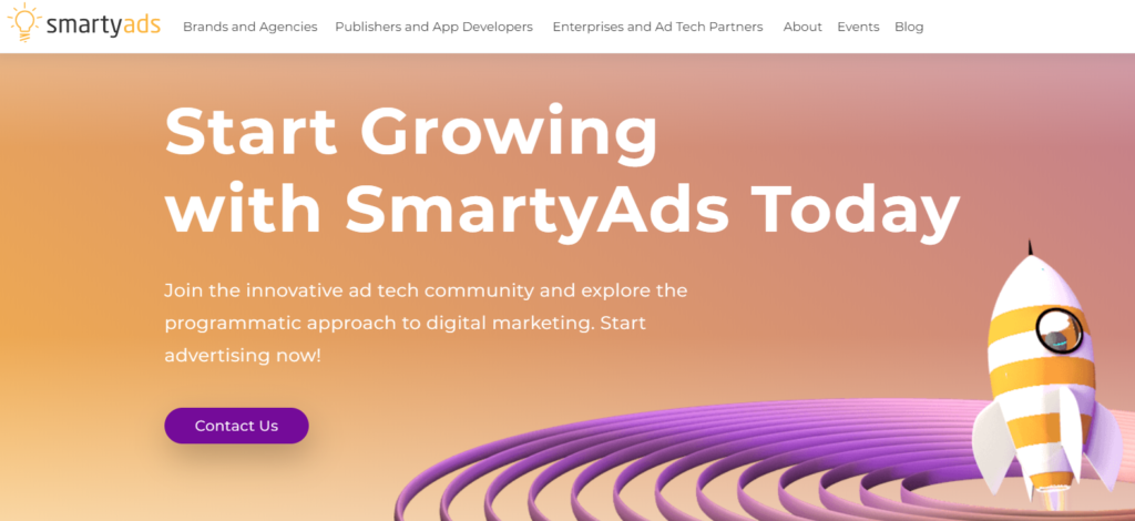 SmartyAds Website