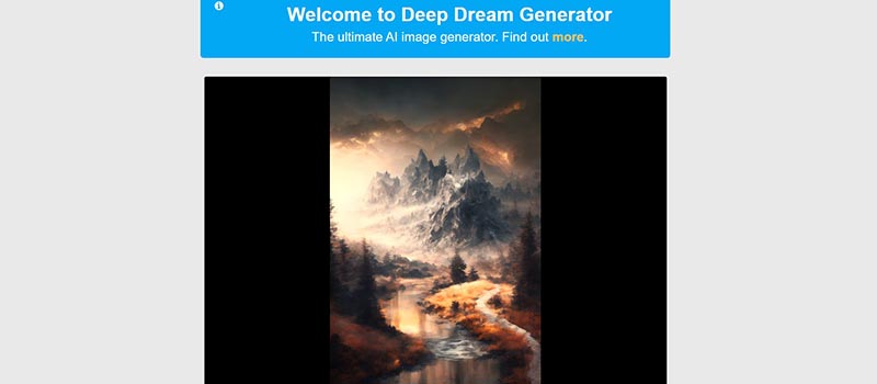 Site-ul web al generatorului de grafice AI