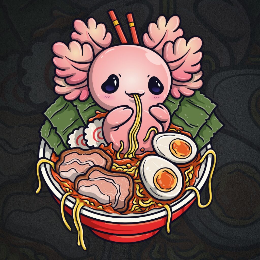 ilustración de diseño gráfico, diseño penji ramen