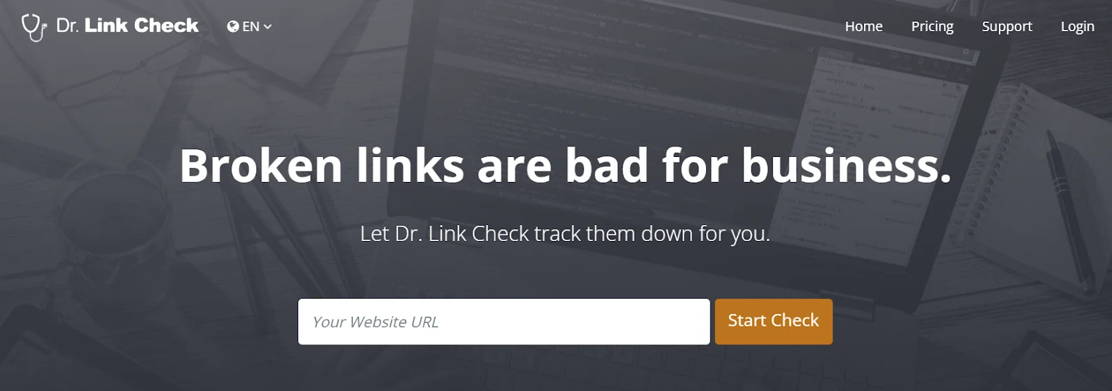 Dr. Link Check est un outil de vérification de liens en ligne qui analyse les sites Web à la recherche de liens brisés.