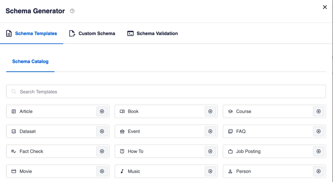 Le plugin AIOSEO WordPress Schema propose des modèles personnalisables pour les boîtes de révision et les boîtes de résumé.