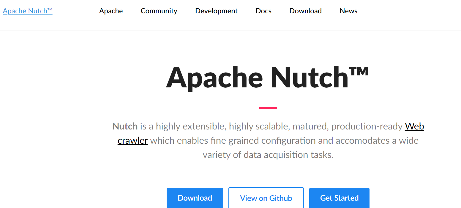 Apache Nutch は、データ分析などの分野でよく使用される拡張可能なオープンソース Web クローラーです。