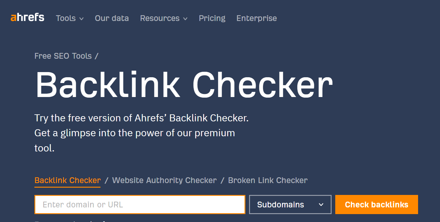 Mit der Backlink-Analyse von Ahrefs können Sie Ihr Backlink-Profil effektiv überwachen und verwalten, was es zu einem wertvollen Disavow-Tool macht.