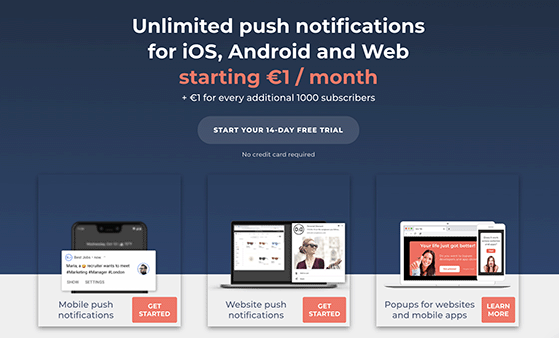 WonderPush Push notification software