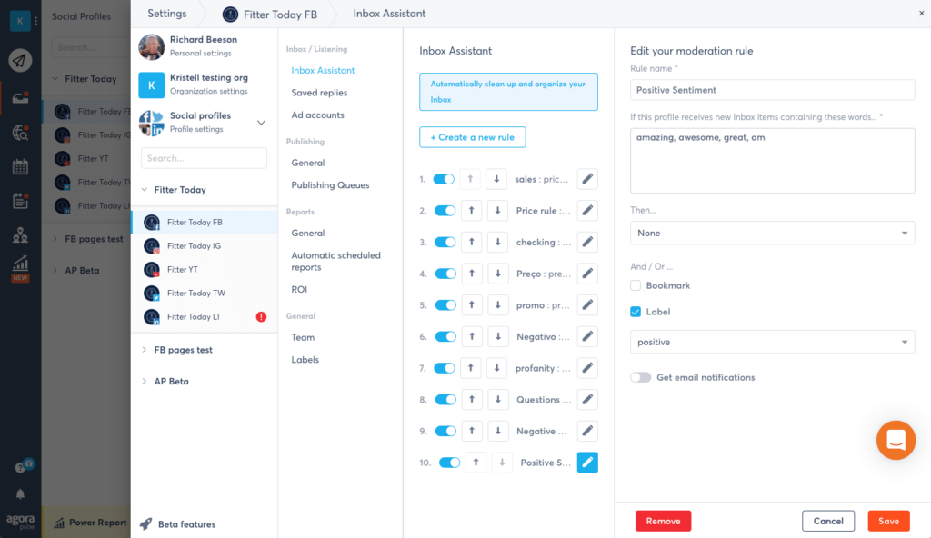 Logiciel de réseaux sociaux Agorapulse - Concurrent Hootsuite