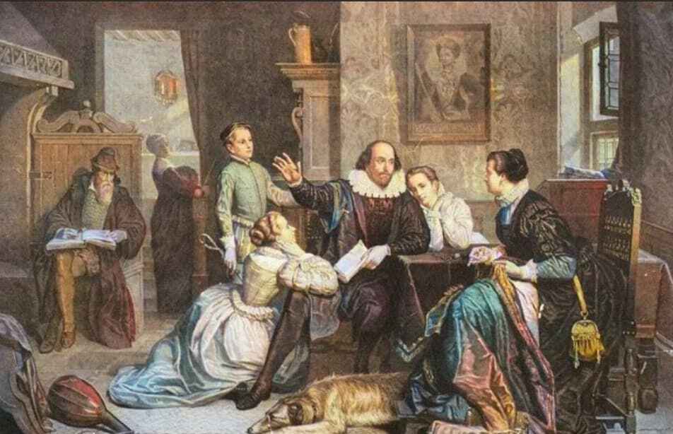 Pictură a lui William Shakespeare în culori