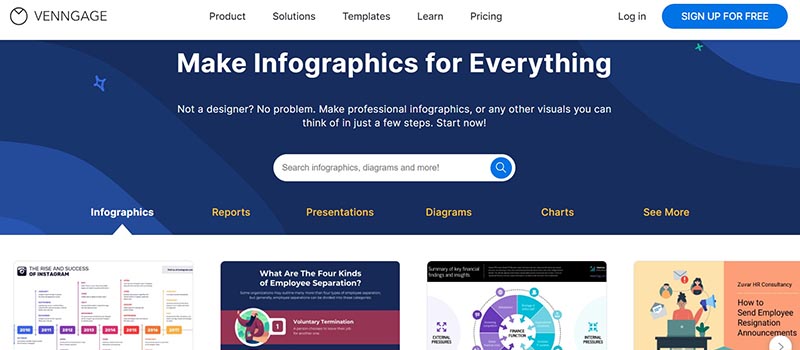 Plataforma de creación de infografía AI