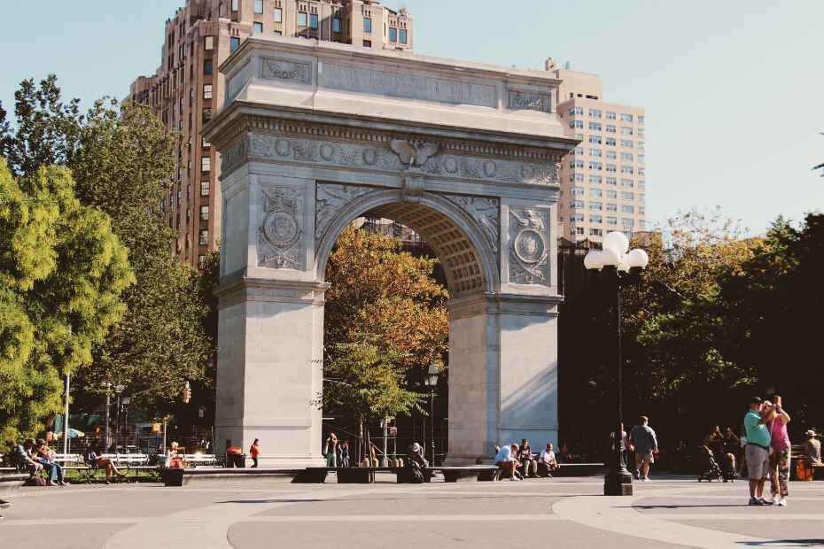 O arco em Washington Square Park, New York City