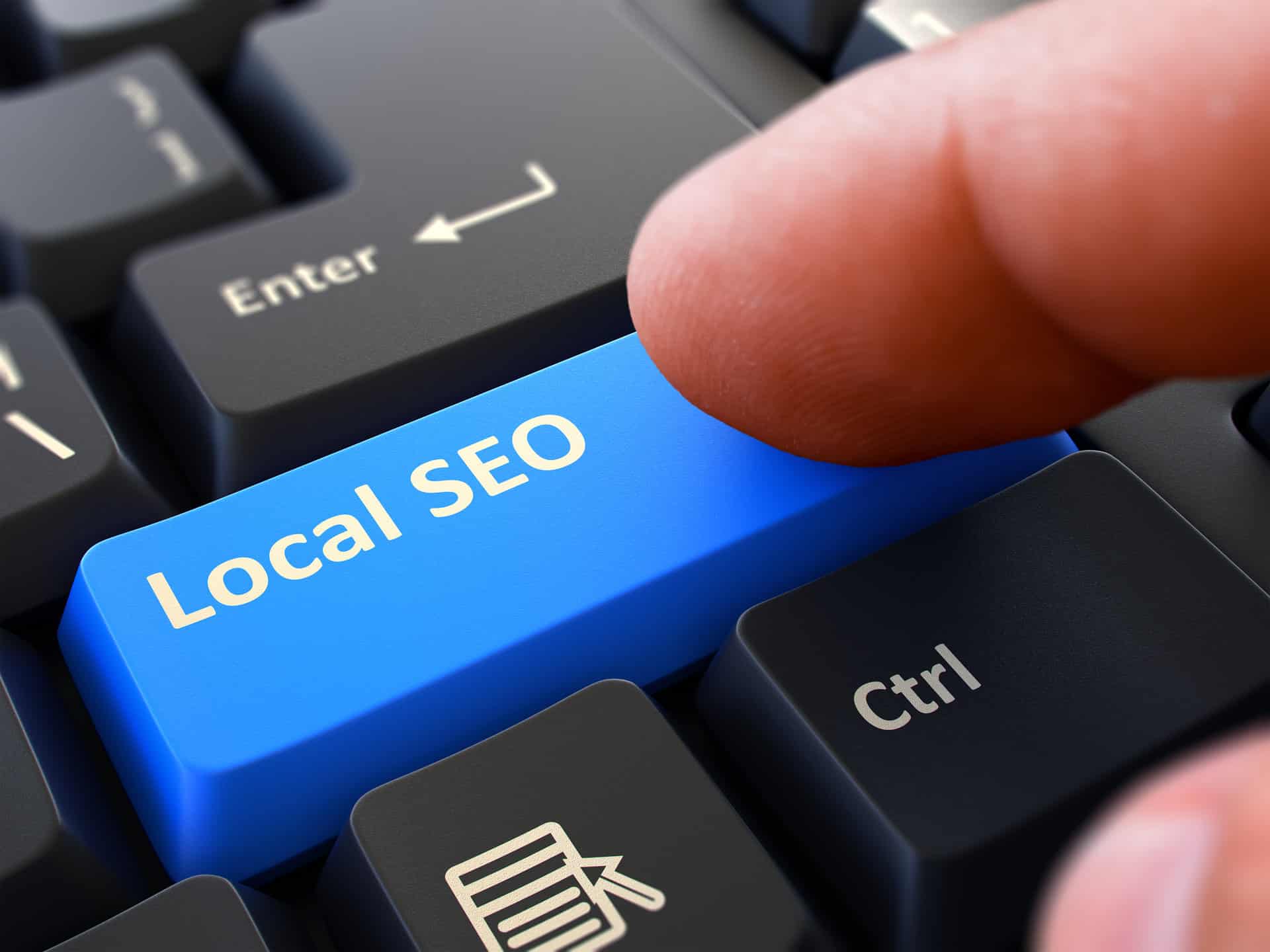 ปุ่มที่ระบุว่า SEO ท้องถิ่น