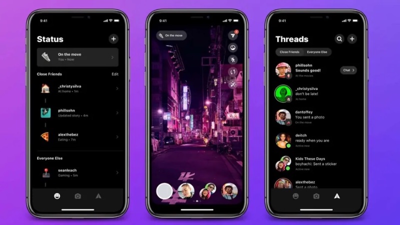 Screenshot della vecchia app Instagram Threads fuori produzione