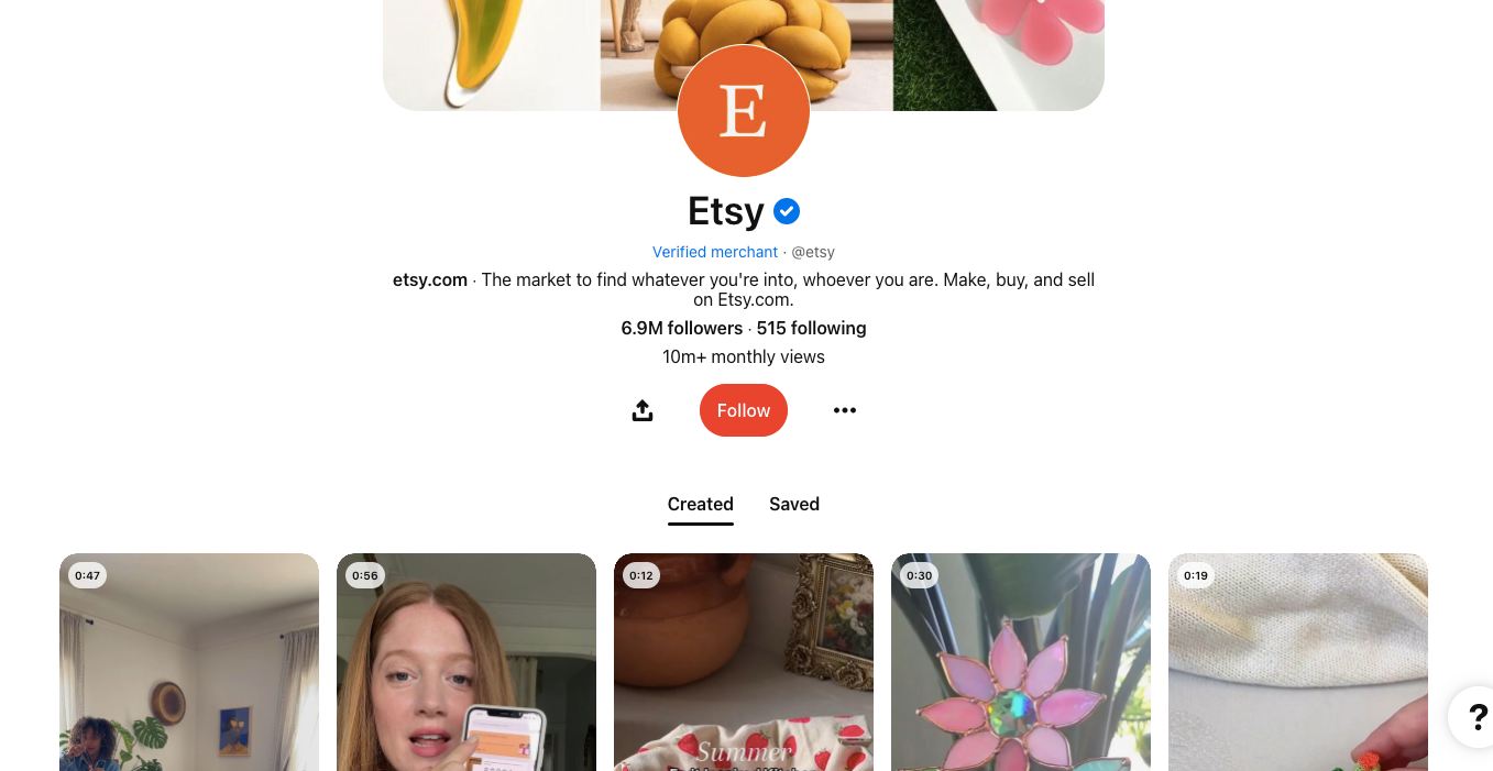 Stratégie de marketing de contenu Etsy : Etsy Pinterest