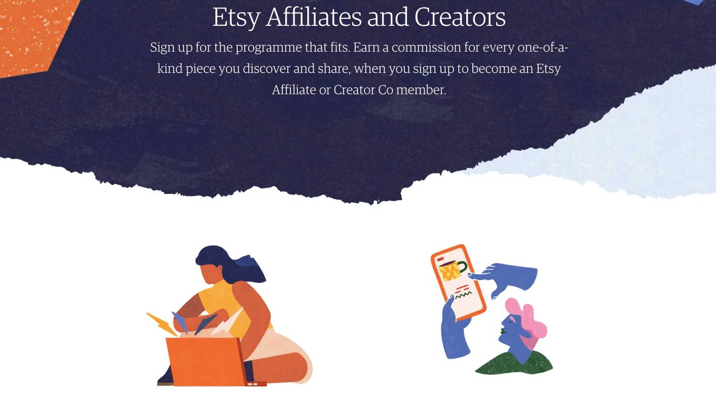 Stratégie de marketing de contenu Etsy : programme d'affiliation Etsy