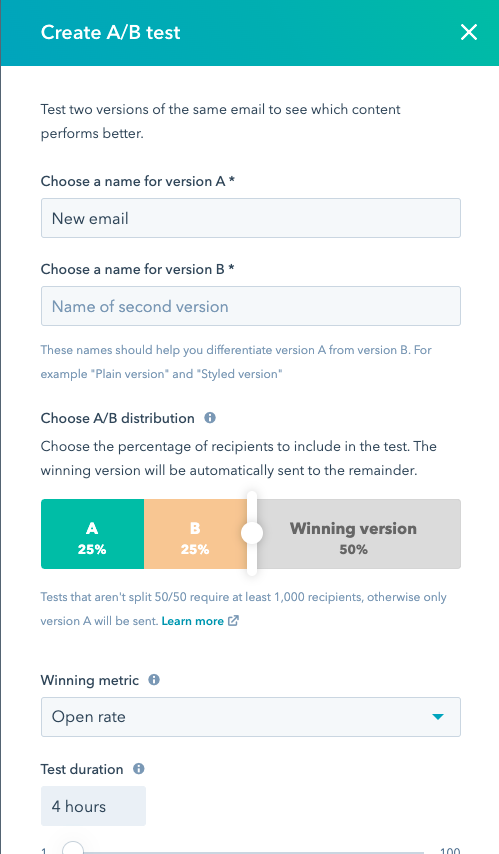 Pruebas A/B en HubSpot