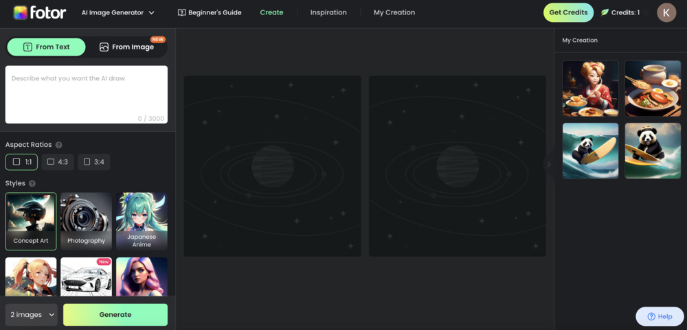 AI-Logo-Generator-Schnittstelle