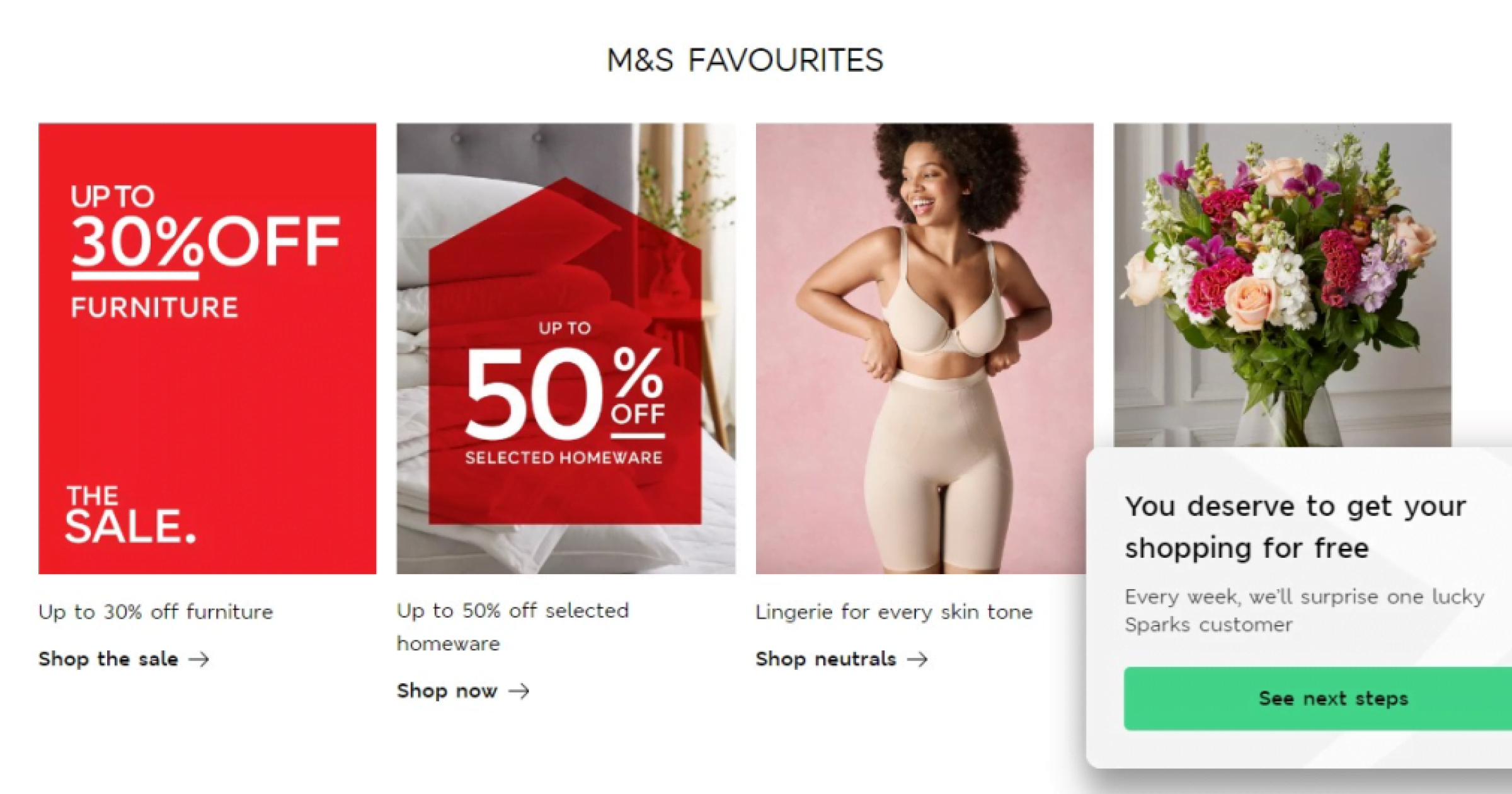 M&S atrai com pop-ups oportunos