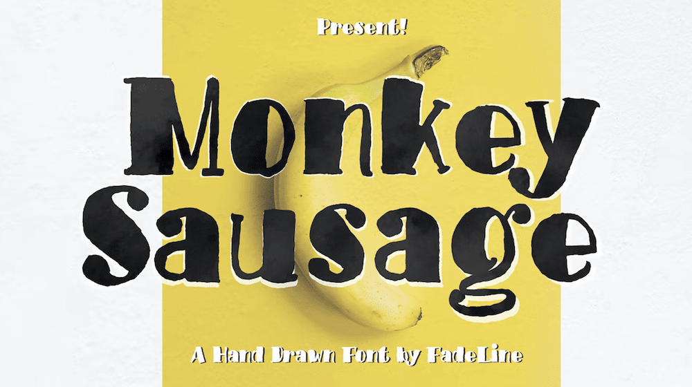 Monkey Sausage 글꼴입니다.