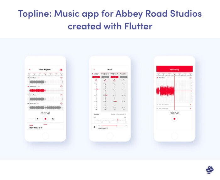 Topline: Flutter로 만든 Abbey Road Studios용 음악 앱