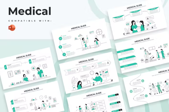 Infográficos médicos do PowerPoint