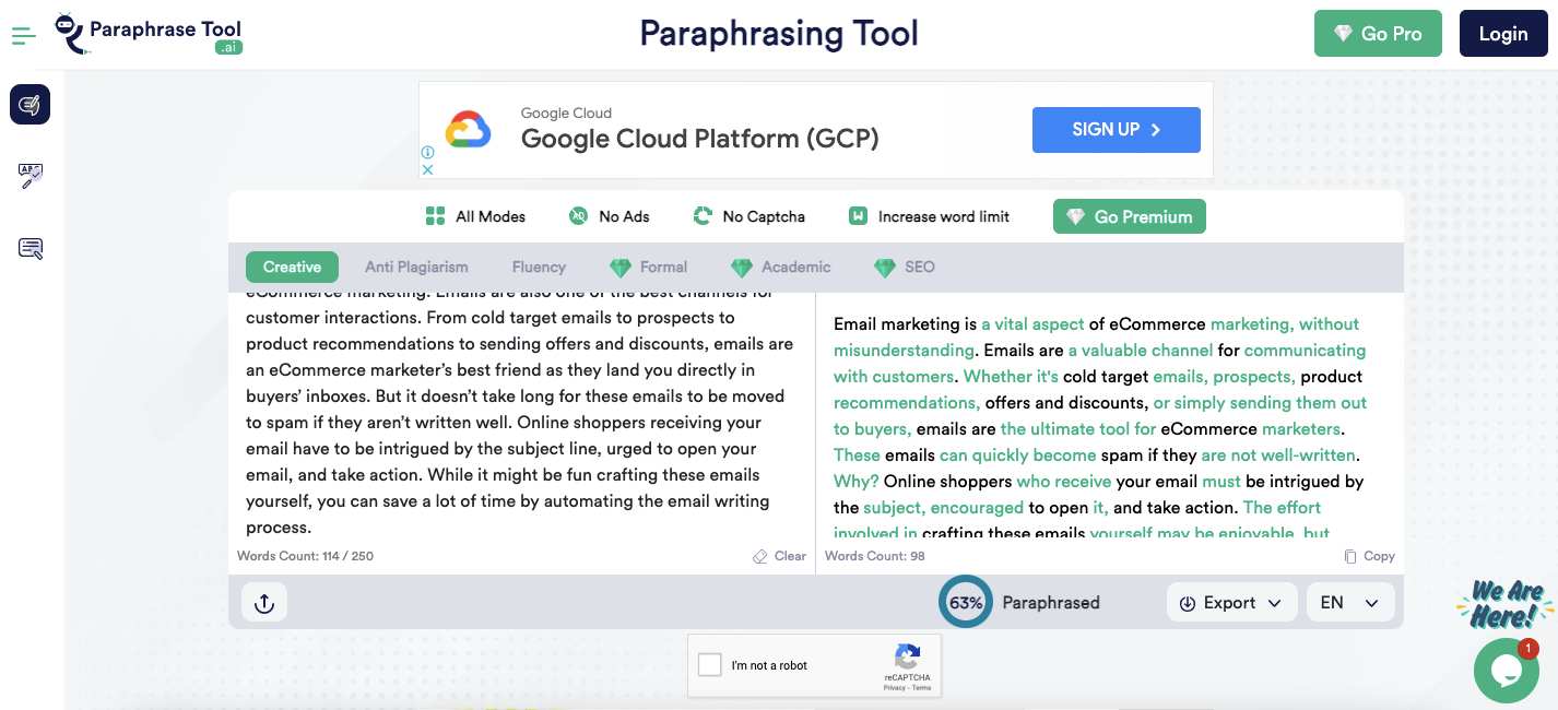 Outils de paraphrase de l'IA : ParaphraserTool.ai