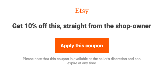 e-mail de reținere a clienților etsy