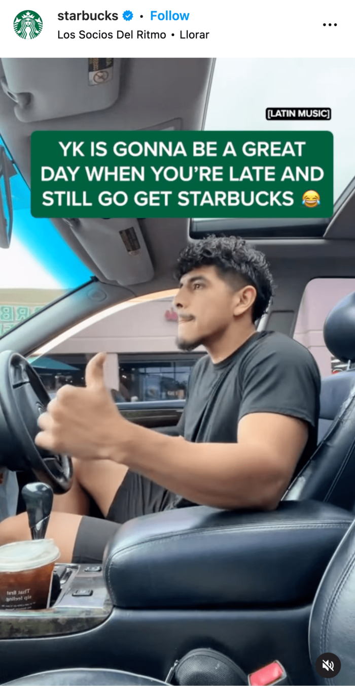 Postagem de vídeo por starbucks