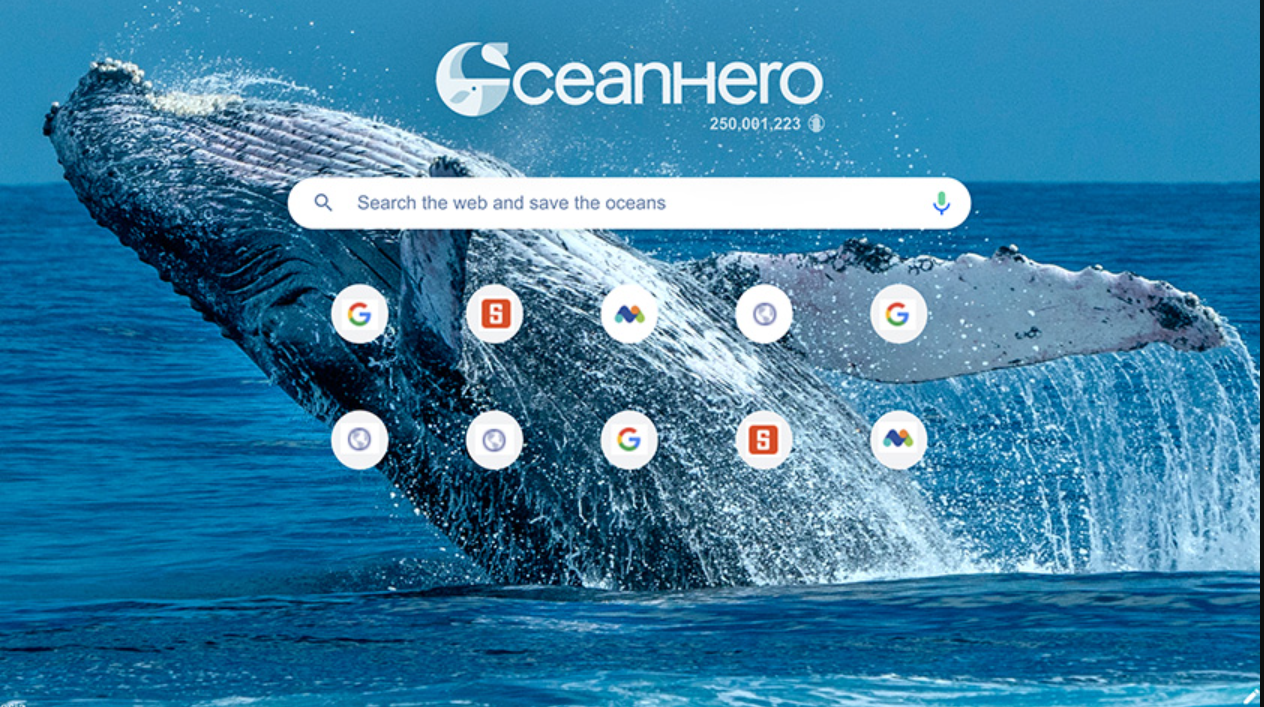 OceanHero搜索引擎的搜索引擎頁面