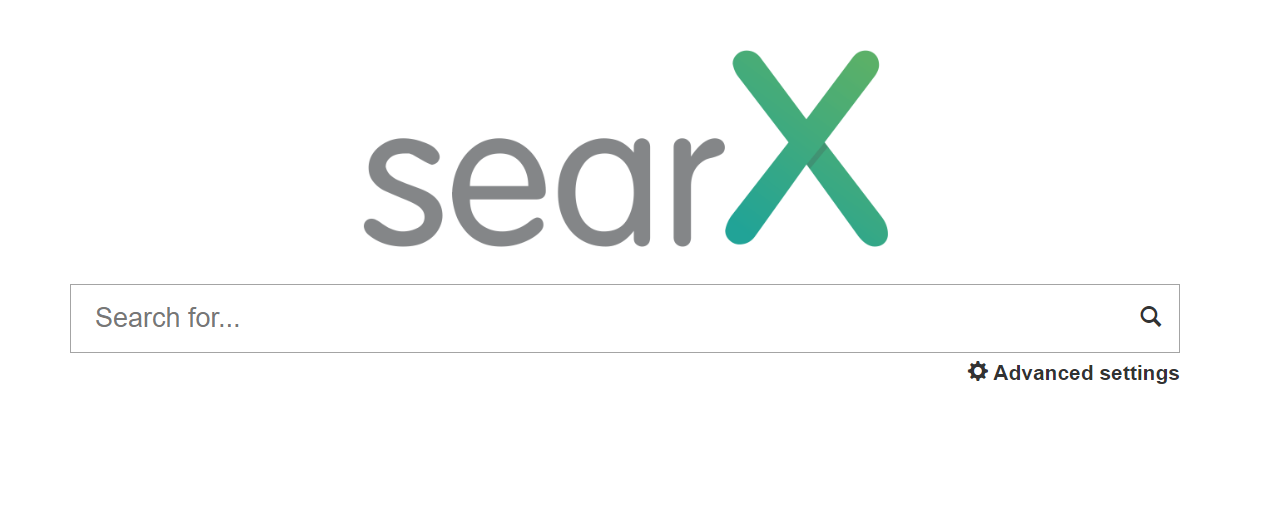 Screenshot di Searx, un motore di ricerca gratuito, open source e incentrato sulla privacy.