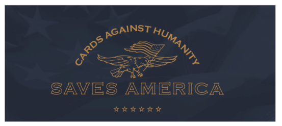 Logotipo de Cards Against Humanity “Salva a América”