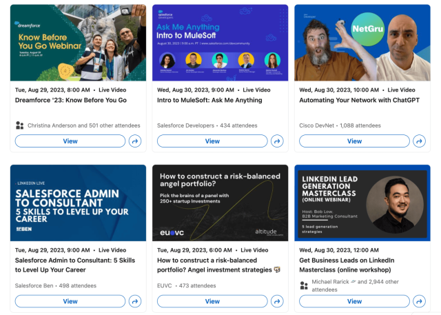 Tendência de mídia social B2B: eventos de vídeo ao vivo programados no LinkedIn