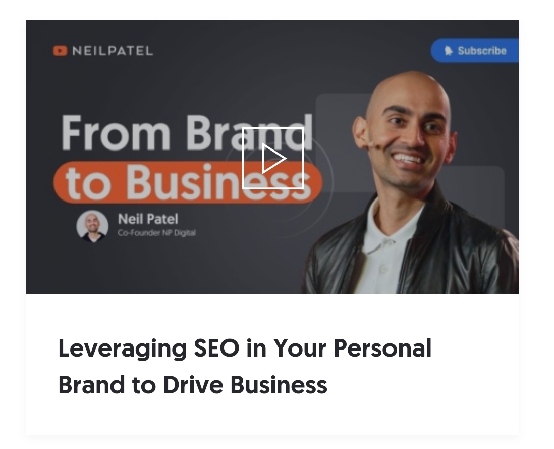 Neil Patel menawarkan beberapa blog yang berhubungan dengan SEO.