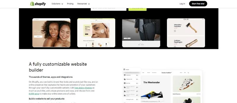 Interface Shopify