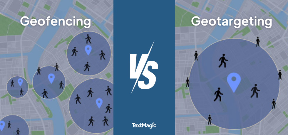 Gambar geofencing vs penargetan geografis