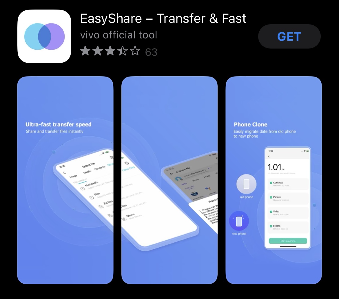 تطبيق EasyShare للهاتف المحمول في متجر تطبيقات Apple